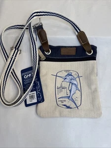 Borsa a tracolla Guy Harvey tela piccola borsa Marlin pesce mare tropicale spiaggia nuova con etichette - Foto 1 di 12