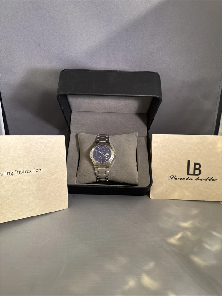 Nuevo Louis Bolle Gent’s Zenith Power Reserve Acero Inoxidable/Azul Modelo 62605977 Foto 1 de 4