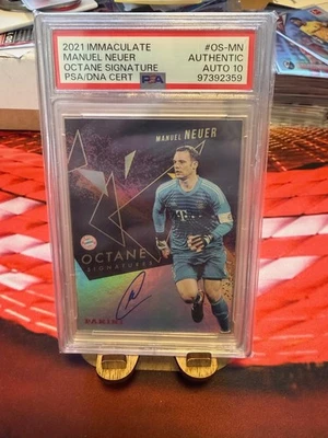 Manuel Neuer Oncard Auto PSA 10 Panini Octane Signatures Bayern München - Bild 1 von 2