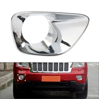 1x Right Fog Light Bezel Fog Lamp Cover Chrome For Jeep Grand Cherokee 2011-2013 - Image 1 of 4