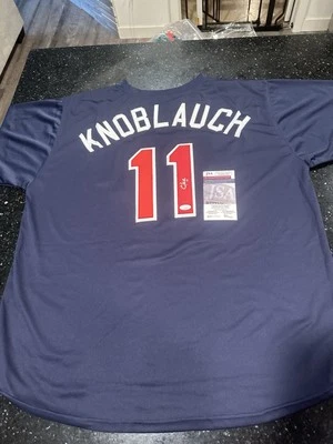Chuck Knoblauch Signed Minnesota Twins Custom Jersey  - Image 1 of 3