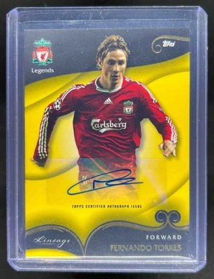 2022 Topps Liverpool Lineage Fernando Torres LFC Legends Auto Yellow #43/75 - Image 1 of 2