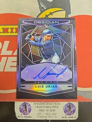 2019 Panini Obsidian Baseball Luis Urias /99 Purple Prizm Autograph Card  - Image 1 of 2