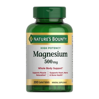 Nature's Bounty Magnesium 500 mg Mineral Supplement - 200 Tablet - Image 1 of 4