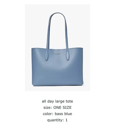 Kate spade Genuine Leather Pebble Tote bass blue - Image 1 of 4