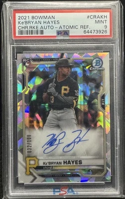 2021 Bowman Chrome Ke’Bryan Hayes RC Atomic Refractor Auto 32/100 #CRA-KH PSA-9 - Image 1 of 3