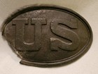 Original Civil War Union Oval US “Puppy Paw” Belt Buckle