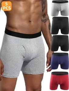 Neu Herren Sport Boxershorts Atmungsaktiv Schnell Trocknend Open Fly 5er Pack Large - Bild 1 von 1
