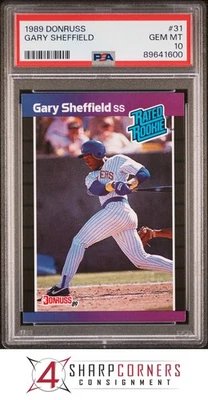 Donruss #31 Gary Sheffield 1989 clasificación RC Rookie Brewers PSA 10 Foto 1 de 2