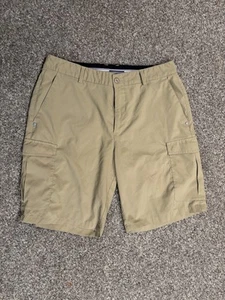 Underarmour Men Cargo Shorts Size 34 Athletic Lightweight Breathable Khaki Gym - Picture 1 of 7