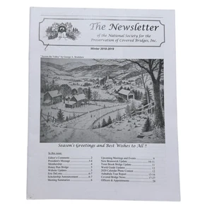 The Newsletter National Society for Preservation of Covered Bridges Winter 18/19 - Imagen 1 de 2