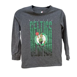 NBA Celtics Kids Long Sleeve Shirt - Gray, youth M/10/12 - Picture 1 of 4