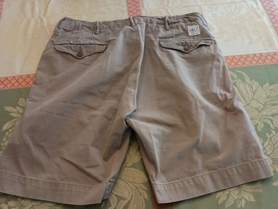 Pantalones Cortos De Colección Doble RL RRL Ralph Lauren Caqui Uso General Utilidad Botón Mosca  Foto 1 de 4
