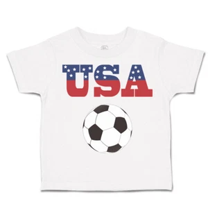Toddler T-Shirt Usa Soccer Ball Soccer America Cup Boy & Girl Clothes Cotton - Picture 1 of 39