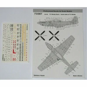 Foxbot 48-046 - 1/48 Scale, Decals for Stencils for North American P-51 Mustang - Picture 1 of 12