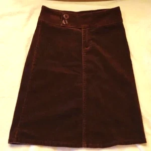 Falda midi vintage años 80 Forever 21 pana marrón talla XS - muy suave y elegante - Imagen 1 de 13