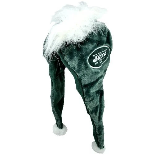 Forever Collectibles New York Jets Novelty NFL Mohawk Hair Plush Dangle Hat - Image 1 of 1