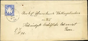 870051) Bayern Blg mit 20 Pf. Wappen aus Thann 1884 nach Passau - Bild 1 von 1
