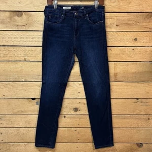 AG Adriano Goldschmied The Prima Mid-Rise Cigarette Dark Blue Wash Womens Sz 30R - Picture 1 of 11