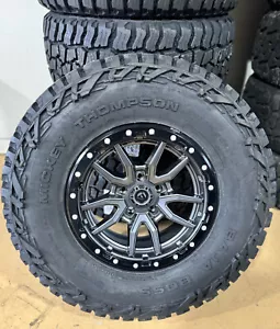 17x9 Fuel D680 Rebel Gray Wheels 35" MT Baja AT Tires 6x5.5 Chevy Suburban Tahoe - Picture 1 of 7