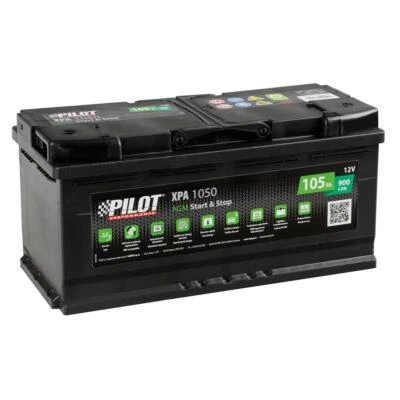 Pilot Batteria AGM Start & Stop 105Ah 900AEN Compatibile con Veicoli Moderni - Immagine 1 di 2