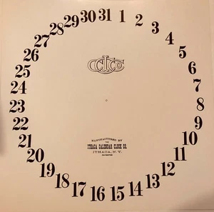 JUEGO DE RELOJ CALENDARIO BANCARIO ITHACA ESFERAS SUPERIOR E INFERIOR PARA BANCO O REGULADOR - Imagen 1 de 4