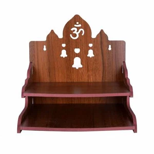 Wall Hanging  Wooden Beautiful Plywood Mandir Pooja Room Home Decor US - Picture 1 of 4