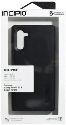Футляр INCIPIO 10 футов проверенный на падение DUALPRO для Samsung Galaxy Note 10 - черный - Изображение 1 из 2