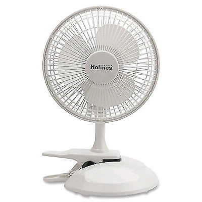 Holmes HCF0611A-WM 6" Table/Clip Convertible, White