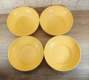 VTG Tupperware Bowl 890-12 Soup/ Salad Plastic Harvest Gold NO LIDS Free Ship - Picture 1 of 6