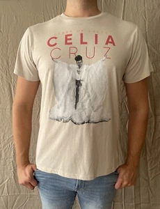 Celia Cruz By Goodie Two Sleeves Beige Size XL Queen of Salsa Crewneck T-Shirt - Picture 1 of 11