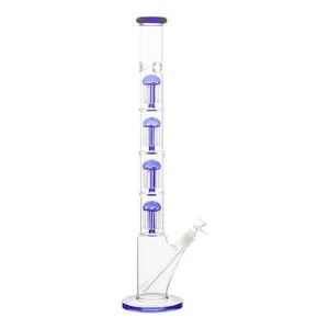 21 Inch Blue Quadruple Percolator Water Pipe Hookah Bong *USA* - Picture 1 of 1