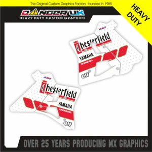 YAMAHA YZ 250 1991 1992 MOTOCROSS RAD SCOOP TANK GRAPHICS CHESTERFIELD DECALS - Picture 1 of 1