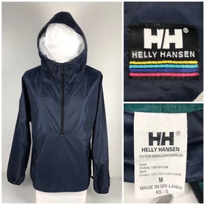 Helly Hansen Herren Medium Pullover Anorak Windbreaker blau Vintage 100 % Nylon gebraucht, in einwandfreiem Zustand - Bild 1 von 10