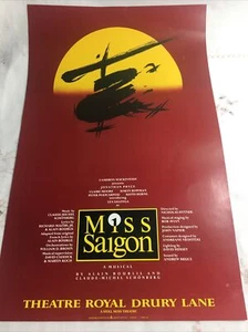 ORIGINAL WINDOW CARD MISS SAIGON THEATRE ROYAL DRURY LANE - Picture 1 of 12
