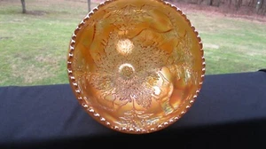 Fenton Stag & Holly Marigold Carnival Rose Bowl !!! - Picture 1 of 5