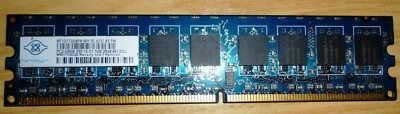 1GB Nanya DDR2-667 PC2-5300E 2Rx8 unregistered ECC RAM NT1GT72U8PA1BY-3C x 4 4Gb - Immagine 1 di 4