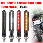 4X Motorcycle Indicators Lamp LED Turn Signal Flowing Water Light Blinker Lamp