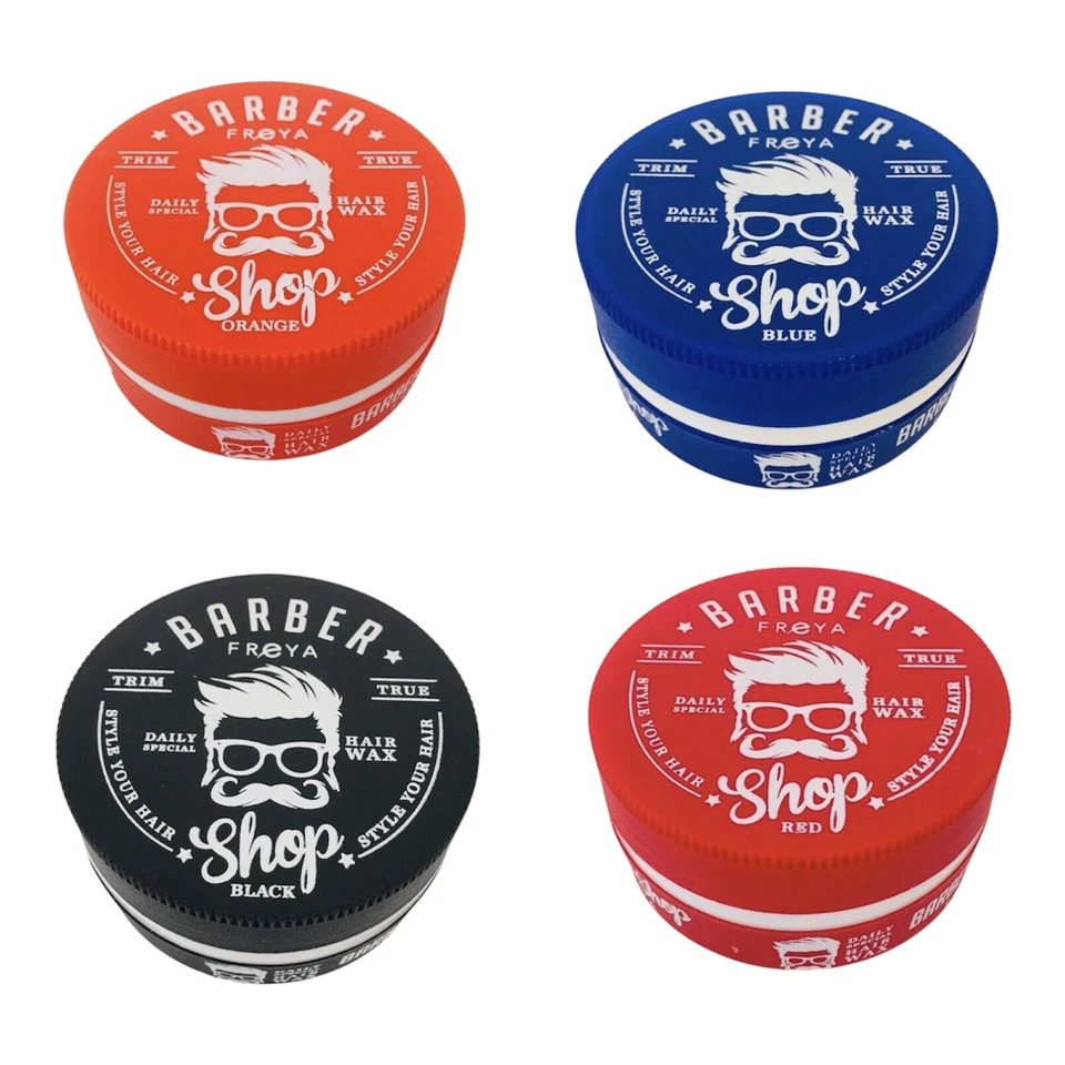 4x Barber Haarwachs blau Matt Haarwax Styling Wachs orange Mattglanz Wax - Bild 1 von 1
