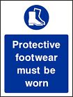 Protective Footwear Must Be Worn Stickers Signs Caution Warning [V6MPPE0037]