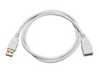 Monoprice USB Type-A to USB A Female 2.0 Extension Cable, 28/24AWG, White, 3ft