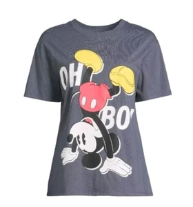 NWT Disney Mickey Mouse Oh Boy Shirt Juniors XL (15-17) printed on both sides - Picture 1 of 4
