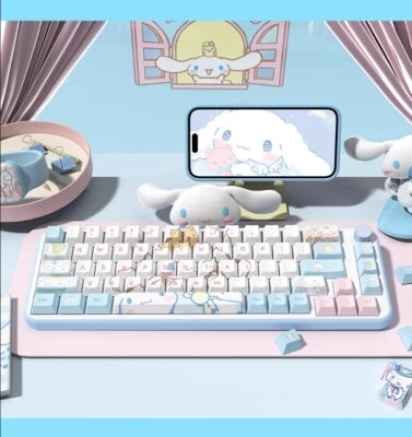 Cinnamoroll PBT 138/158 Keys Keycaps Key Caps For Cherry Mechanical Keyboard  - Image 1 of 4