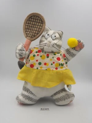 B Kliban Cat B2309 SEGA 1993 Tenis Peluche 8" Animal Juguete Muñeca Japón Foto 1 de 4