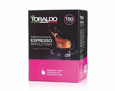 150 Cialde Caffè Toraldo Filtro Carta ESE 44 Mm Miscela Classica SPED. GRATUITA • 20.30€