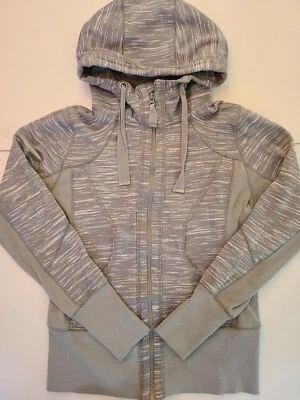 Zella Women's Small Heathered Gray Full Zip Up Hooded Sweatshirt Athletic Jacket - Image 1 of 4