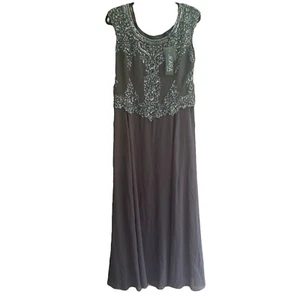Women's JKARA Slate Beaded Formal Evening Gown Special Occasion Dress Size 4 NWT - Picture 1 of 6