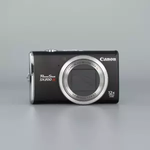 Black Canon PowerShot SX200 lS 12.1MP 12x Optical Zoom CCD Digital Camera - Picture 1 of 12