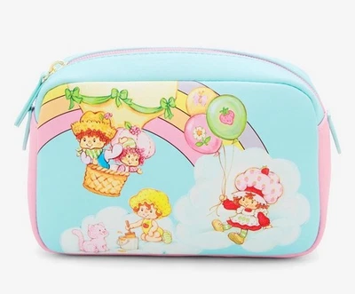 Bolso de cosméticos Loungefly Strawberry Shortcake arco iris nuevo con etiquetas Foto 1 de 3