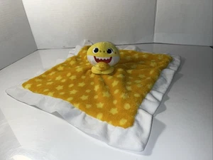 Yellow Baby Shark Security Blanket 15" Stars Dots Soft Toy Plush Lovey Pink Fong - Picture 1 of 5